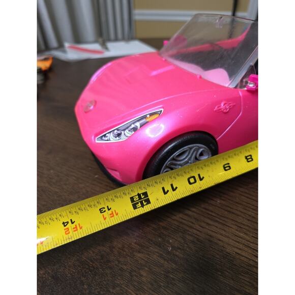 Mattel Barbie Pink Glitter Glam Convertible Car DVX59 2 Seater Push Vehicle 2016 - Picture 15 of 16